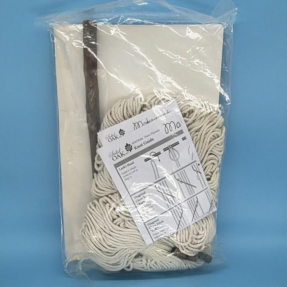 Crafting Lot Macrame Wall Hanging Kit 3 Cross Stitch Kits.